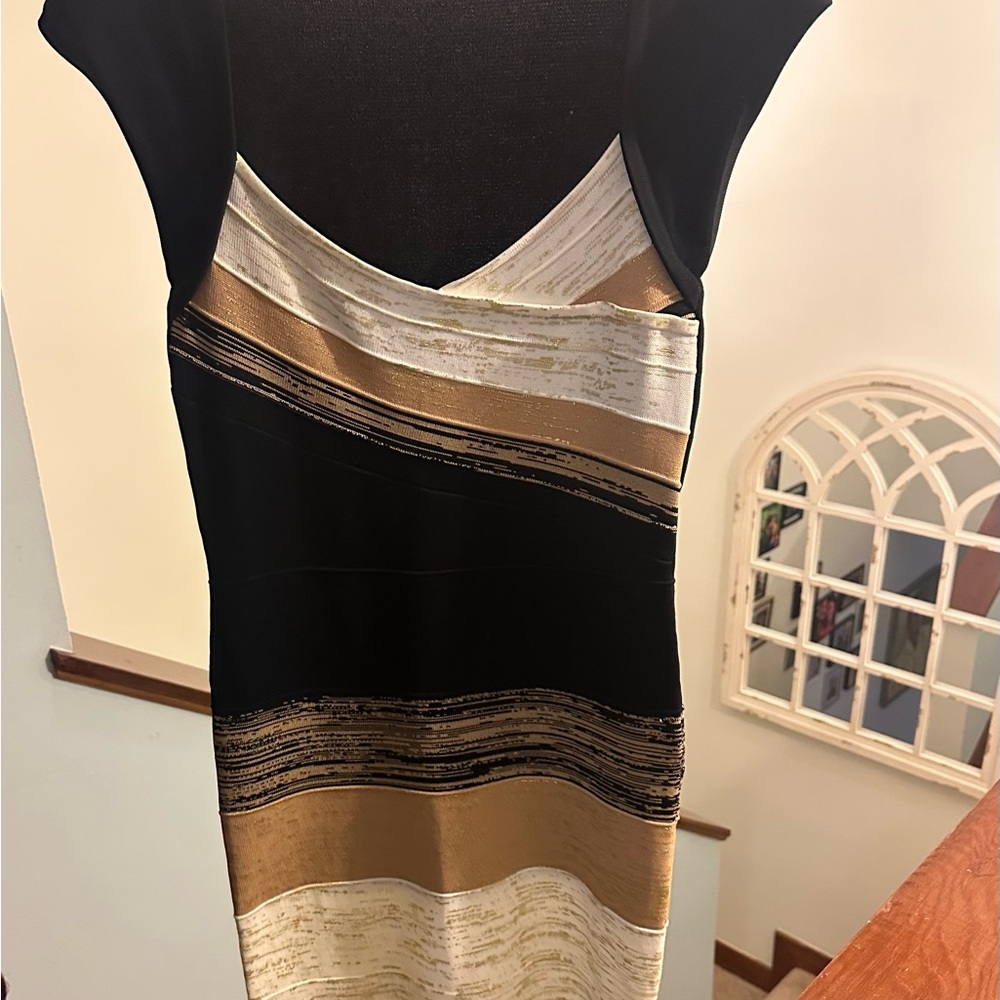 XOXO Black and Gold Mini Dress